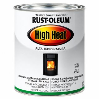 Esmalte Alta Temperatura 650°C Negro Rust Oleum 946ml