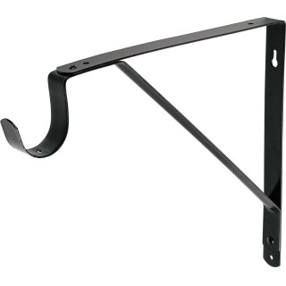 Escuadra Para Estante 11'' x 12'' Negro Con Gancho FIERO MED-12NG