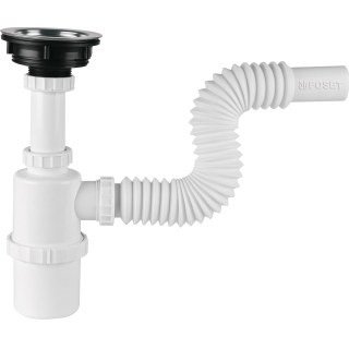 Sifón Con Válvula Acero Inoxidable Para Pileta Foset CE-292