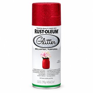 Aerosol Brillantina Glitter Rojo Rust Oleum