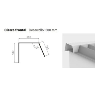 Gotero Frontal Para Panel Isoroof ARMCO 3m