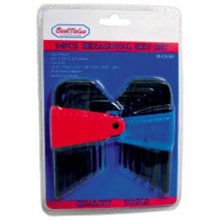 Juego Llave Allen Pulgada y Métrica 14 piezas