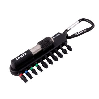 Juego Puntas 1/4" Phillips, Pozidriv y TORX 11 Piezas con Soporte Bahco 66IM/11C-1