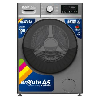 Lavarropa Automático Inverter Smart Carga Frontal 10,5 kg Titanium Enxuta LENXS01050T-1