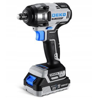 Llave de Impacto 1/2" 320 Nm 20V Brushless con Batería 2 Ah y Cargador Deko DKBW20XL01-H10