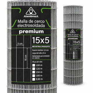 Malla Electrosoldada Cerco ALAMBRESA Premium 2,5mm 15x5cm