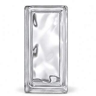 Medio Ladrillo de Vidrio 9x19cm Nube - Clear Wave