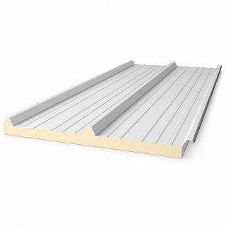 Chapa Aislante Panel Poliuretano Trapez Cielorraso Blanco 80