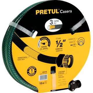 Manguera Reforzada 3 Capas 1/2'' 10mt Pretul MAN-10X1/2PR