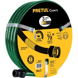 Manguera Reforzada 3 Capas 1/2'' 15mt Pretul MAN-15X1/2PR