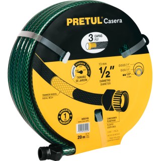 Manguera Reforzada 3 Capas 1/2'' 20mt Pretul MAN-20X1/2PR