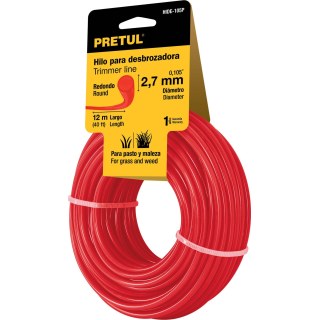 Tanza Bordeadora Redonda 2.7mm Rollo 12mt Pretul