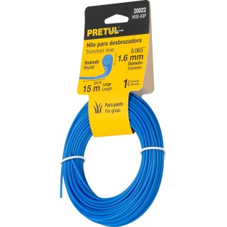 Tanza Bordeadora Redonda 1.6mm Rollo 15mt Pretul