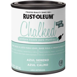 Pintura Tizada Azul Sereno Chalked Interior Rust Oleum 887ml