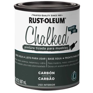 Pintura Tizada Gris Carbón Chalked Interior Rust Oleum 887ml