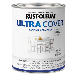 Esmalte Al Agua Blanco Brillante Ultra Cover Rust Oleum 946ml