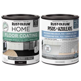 Kit Pintura + Protector Pisos y Azulejos Negro Rust Oleum