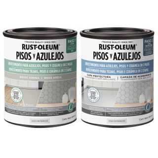 Kit Pintura + Protector Pisos y Azulejos Beige Arena Rust Oleum