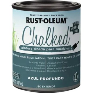 Pintura Tizada Azul Profundo Chalked Exterior Rust Oleum 887ml