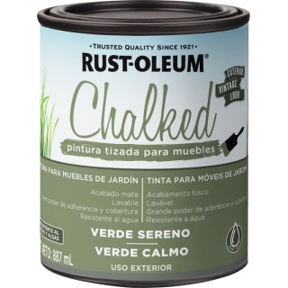 Pintura Tizada Verde Sereno Chalked Exterior Rust Oleum 887ml