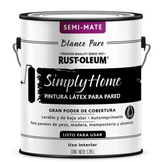 Pintura Látex Interior Blanco Puro Mate Simply Home 3,785lt
