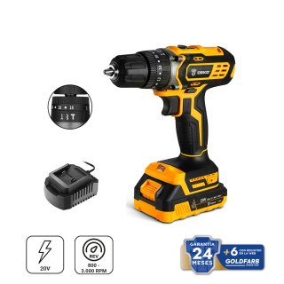 Taladro Percutor 10 mm 40 Nm 20V con Batería 1,5 Ah y Cargador Deko DKCD20ID01-H10