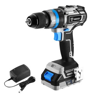 Taladro Percutor 13 mm 62 Nm 20V Brushless con Batería 2 Ah y Cargador Deko DKBL20ID02-S1