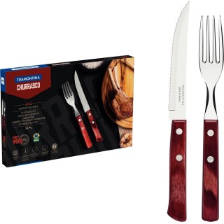 Juego 12 Cubiertos Polywood Rojo Tramontina 21199/703