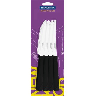 Juego 12 Cuchillos De Asado Tramontina New Kolor Negro 23160/904