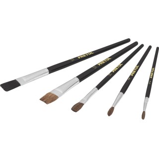 Juego 5 Pinceles Artesanía Cerda Natural Pretul JPIN-5P