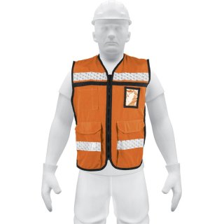 Chaleco Brigadista Naranja Reflectivo Truper CHS-900N