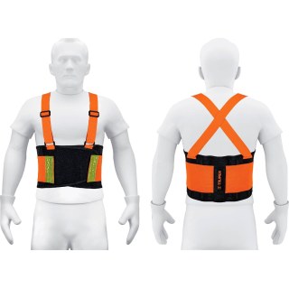 Faja Lumbar 4 Varillas Con Tiradores Naranja Talle S Truper FAJA-SN