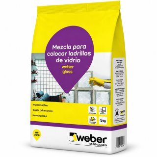 Mezcla Para Colocar Ladrillos De Vidrio Weber Glass 5kg